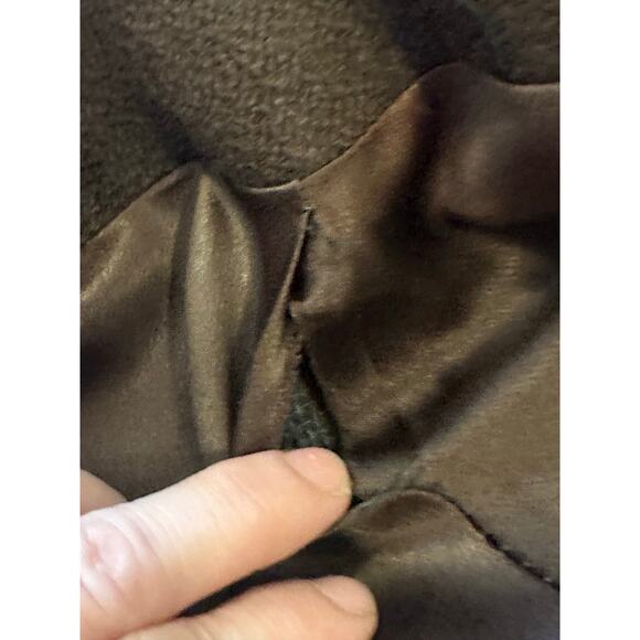 Sears Roebuck & Co Fashions Value Wool w Fur Collar Brown Vtg Union Made Luxury - Picture 4 of 12